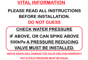 Plumbers, Specs & Instructions Plumbers