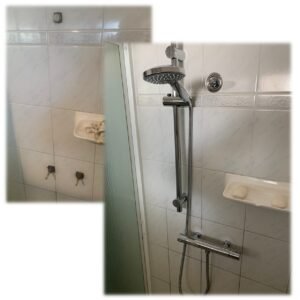 Before and After, Shower reno, Shower upgrade, Therm-Oz Shower