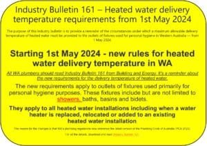 Plumbers, Specs & Instructions Industry Bulletin 161, Plumbers Codes, Thermostatic Safety